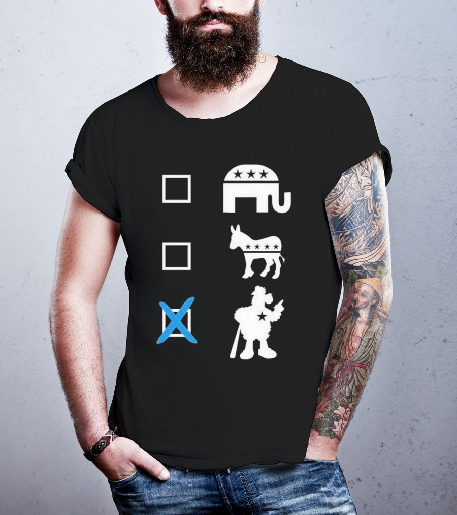 Schwarbocrat Philitical Aphiliation Elephant Donkey Duck Star Boxes T-Shirt