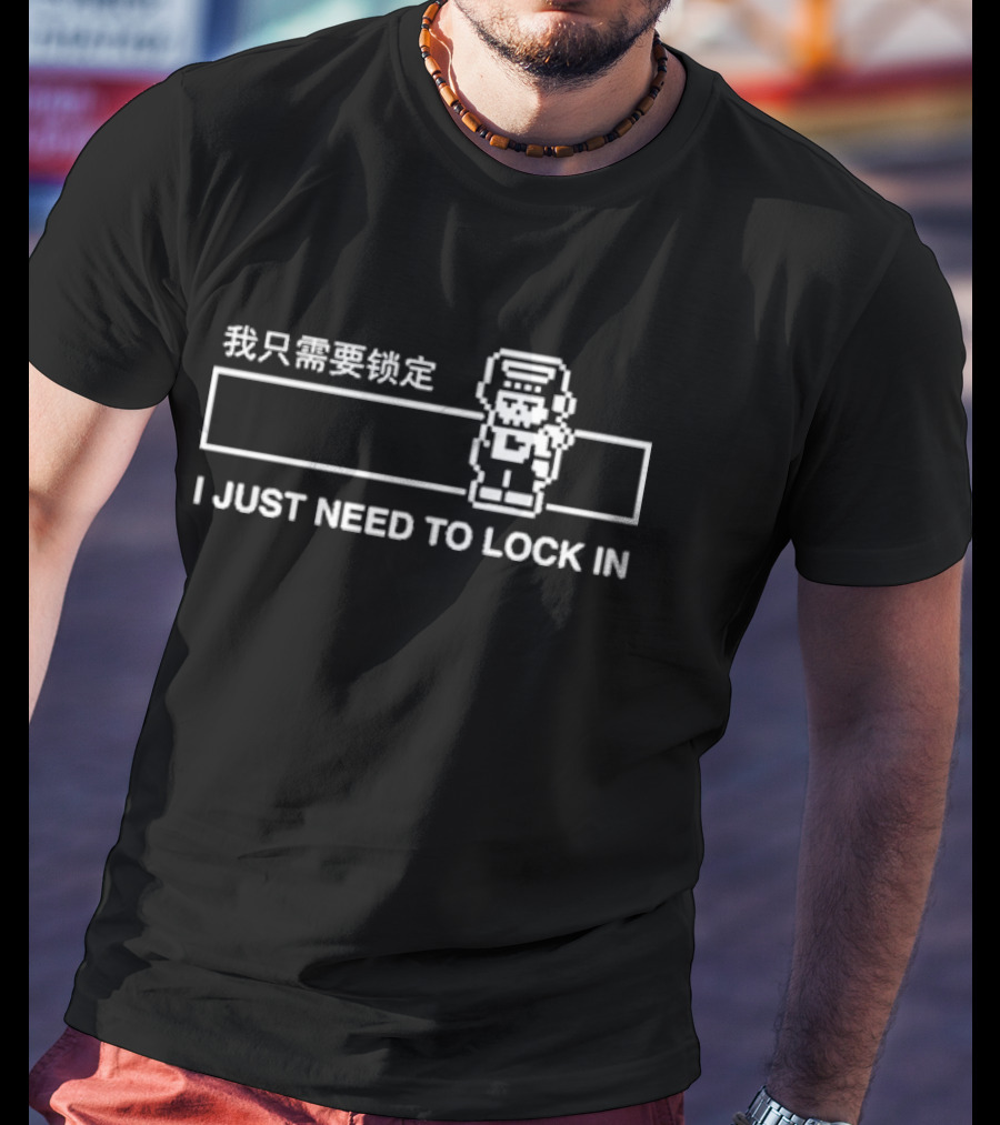  Sleepy Ghost I Just Need To Lock In  T-Shirt