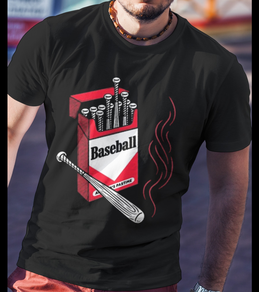 Smoking Barrels Baseball Parody Pack With Bats And Steam Imagery T-Shirt