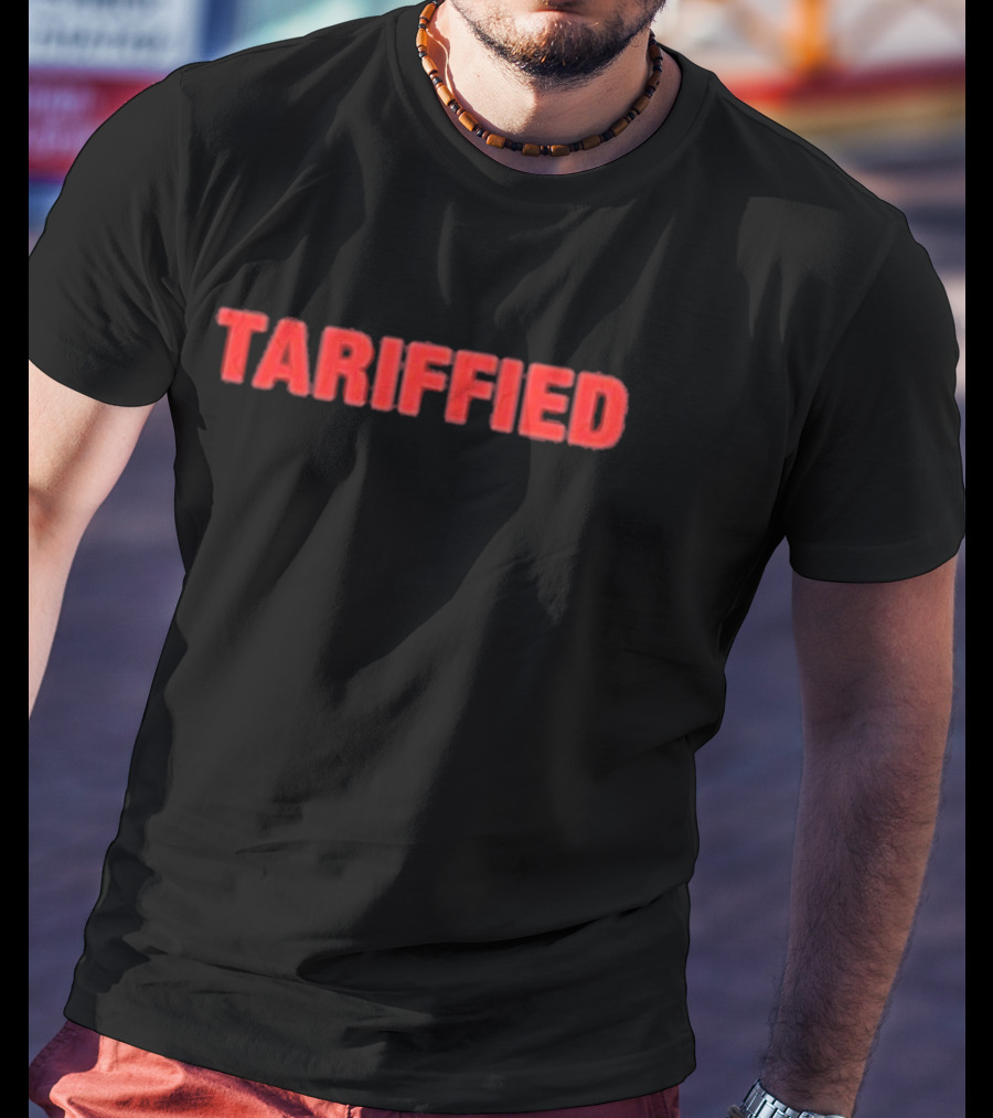SNL Lizzo Tariffied Text Bold Red T-Shirt