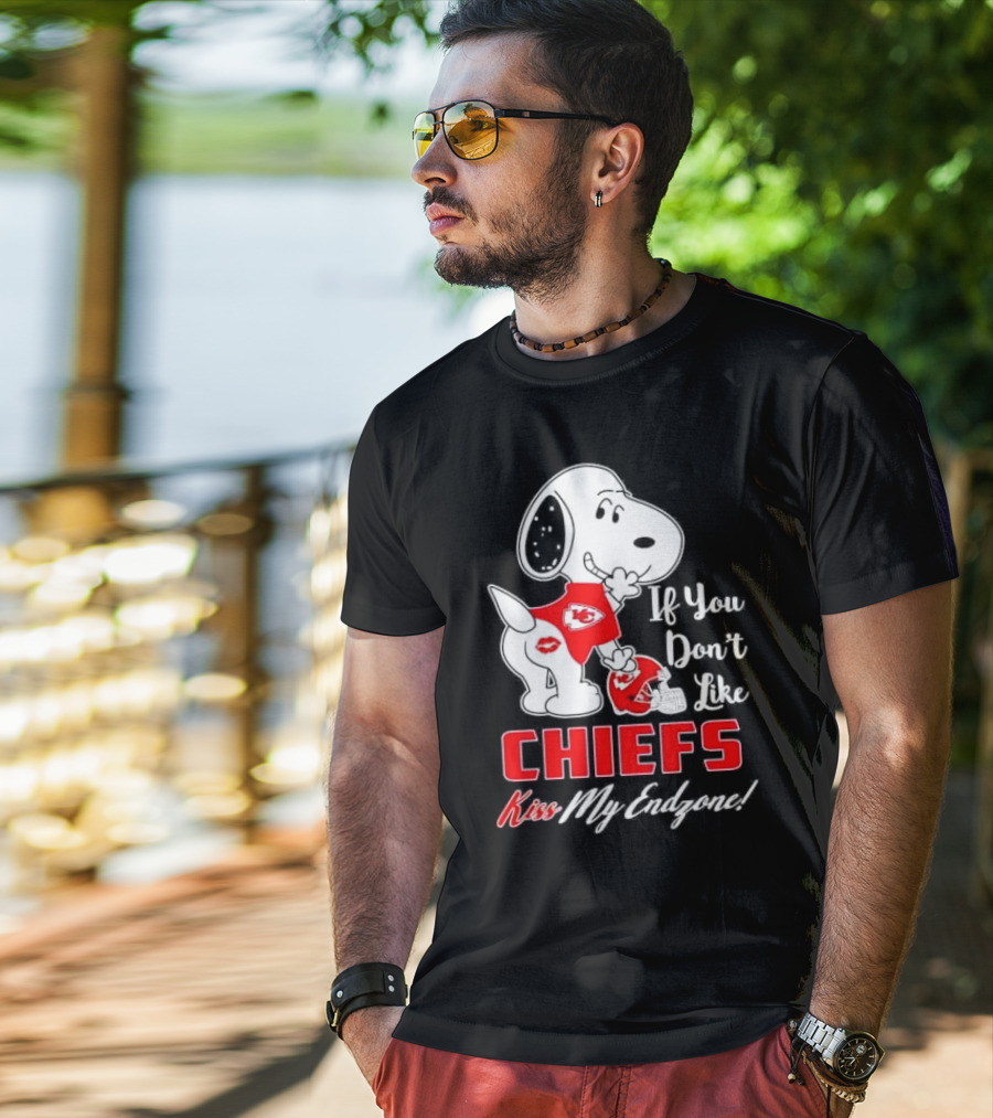 Snoopy If You Don’t Like Kansas City Chiefs Kiss My Endzone T-Shirt