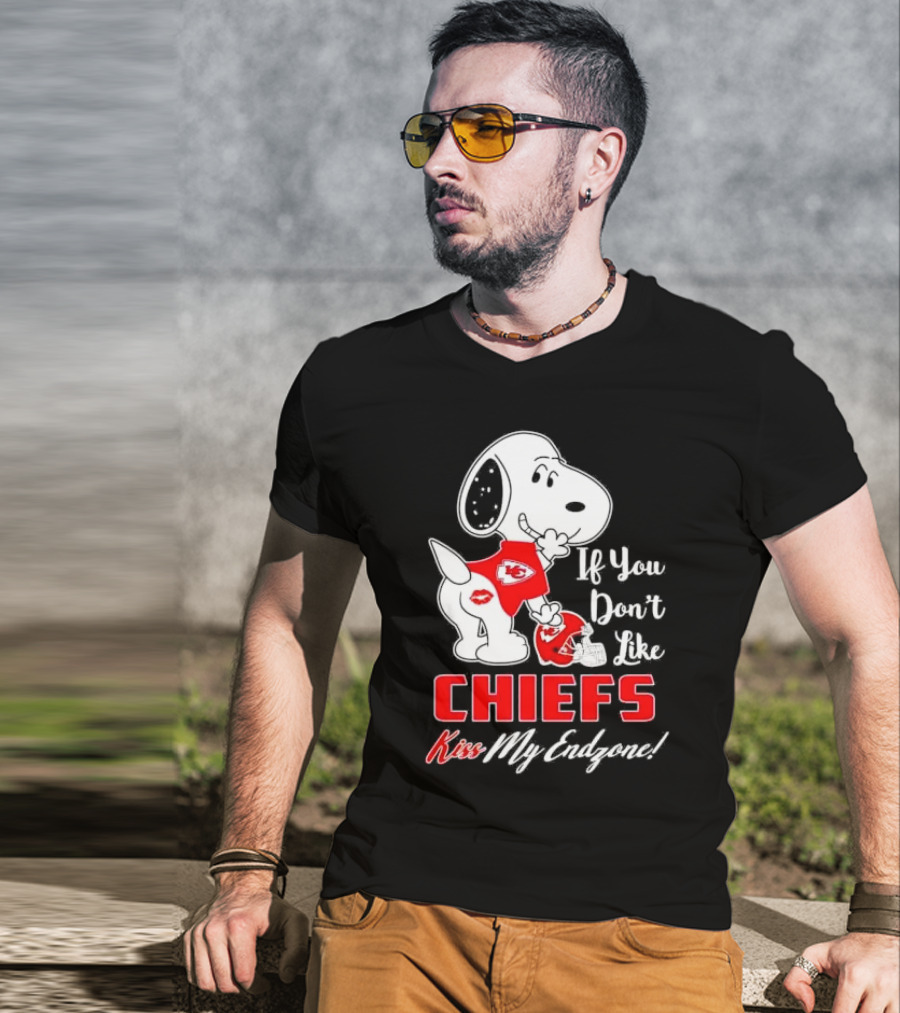 Snoopy If You Don’t Like Kansas City Chiefs Kiss My Endzone T-Shirt