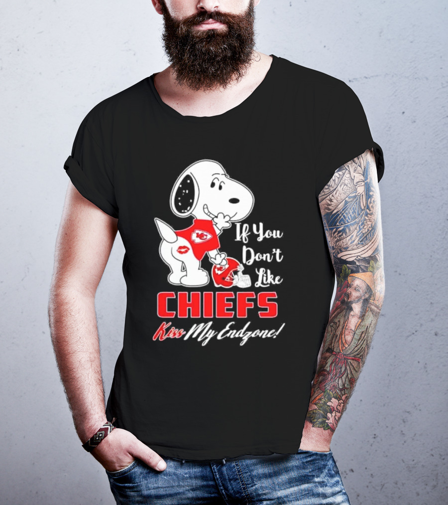 Snoopy If You Don’t Like Kansas City Chiefs Kiss My Endzone T-Shirt
