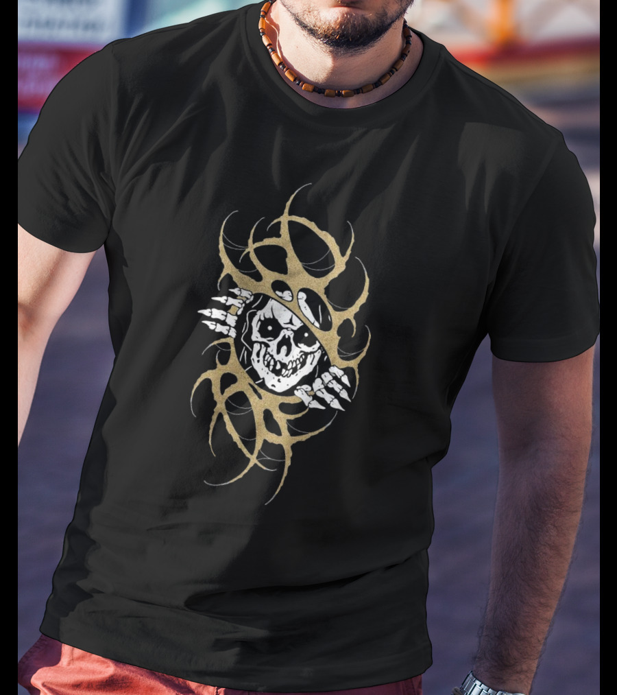 Sin X Kyle Grand Skeleton Claws Breaking Through Ribcage T-Shirt