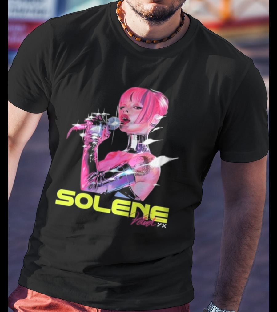 Solene Velvet Wave 2 Neon Portrait T-Shirt