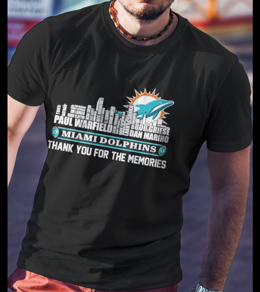 Skyline Miami Dolphins Limited Edition Thank You For The Memories T-Shirt