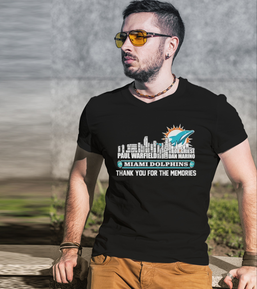 Skyline Miami Dolphins Limited Edition Thank You For The Memories T-Shirt