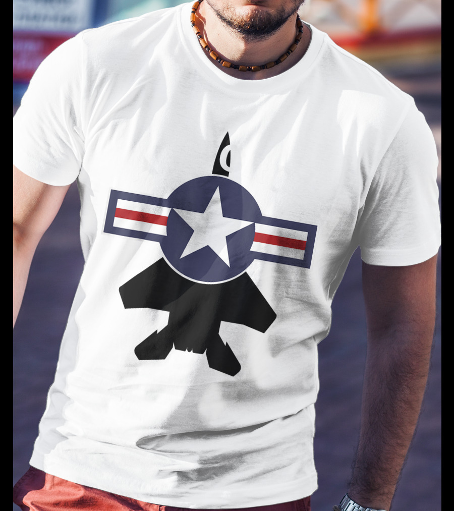 Air Force Vintage Roundel With F15 Jet T-Shirt