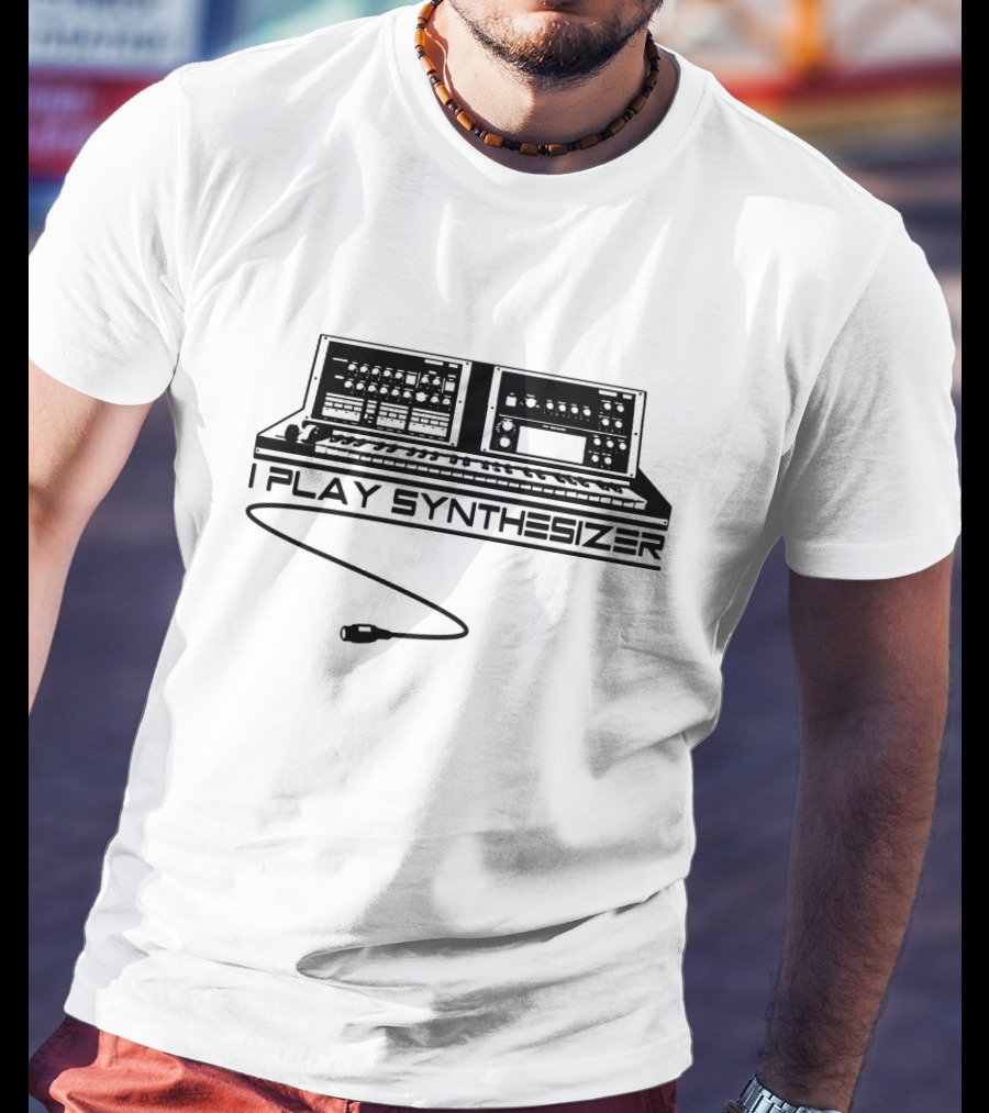 I Play Synthesizer Keyboard Cable T-Shirt