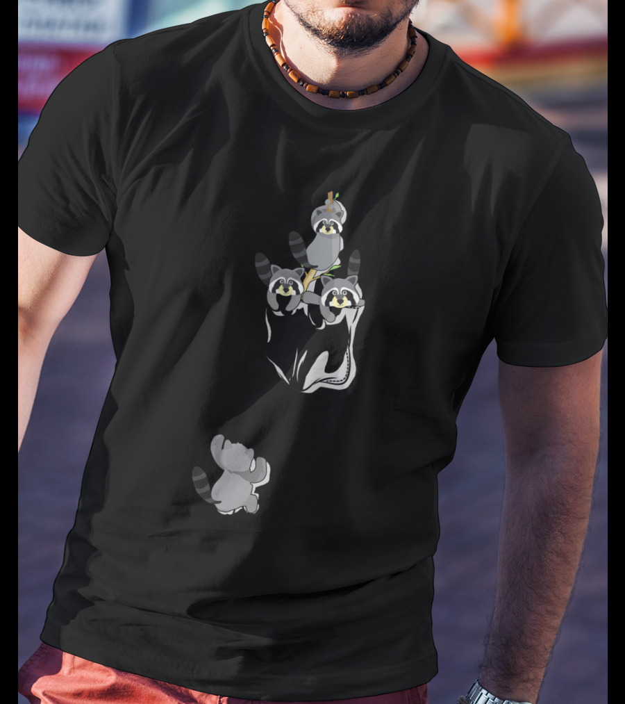Raccoon Trio Climbing Pocket Adventure T-Shirt