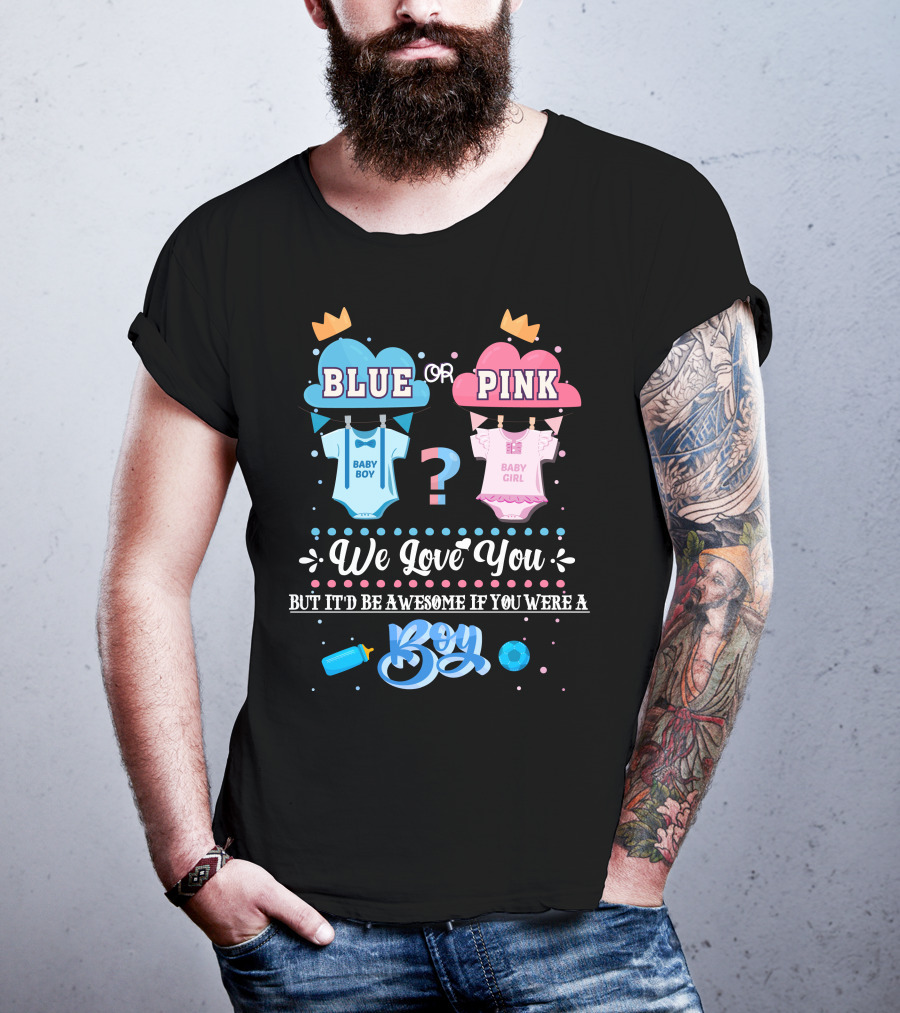 Blue Or Pink Baby Boy Girl Boy T-Shirt