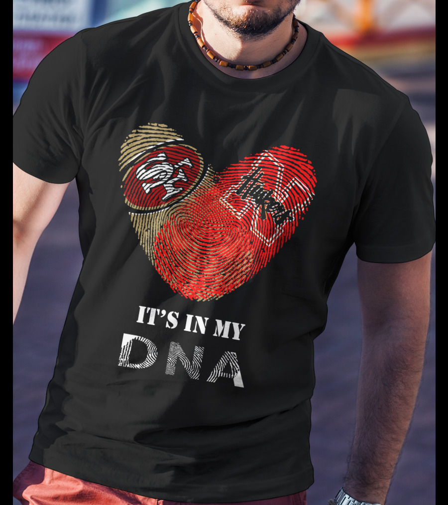 49Ers Nebraska Cornhuskers Fingerprint Heart DNA T-Shirt