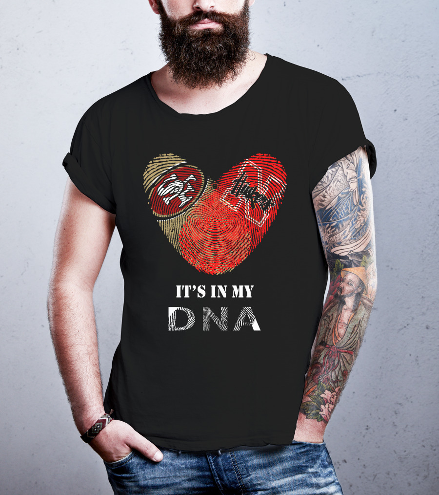49Ers Nebraska Cornhuskers Fingerprint Heart DNA T-Shirt