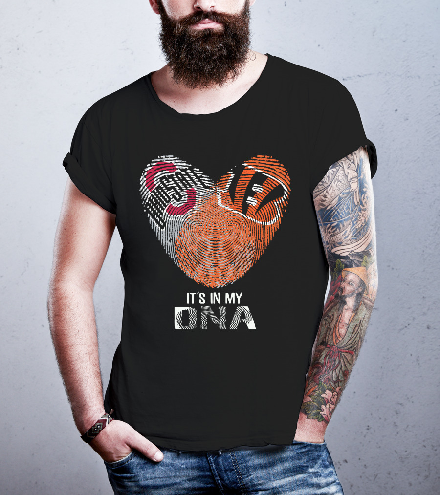 Bengals Ohio State Buckeyes Heart It's In My Dna T-Shirt