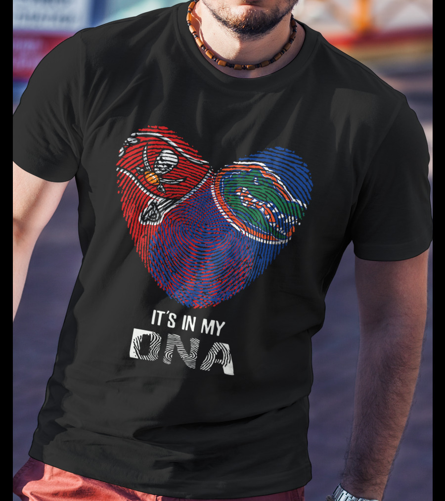 Buccaneers Gators Heart It's In My DNA T-Shirt
