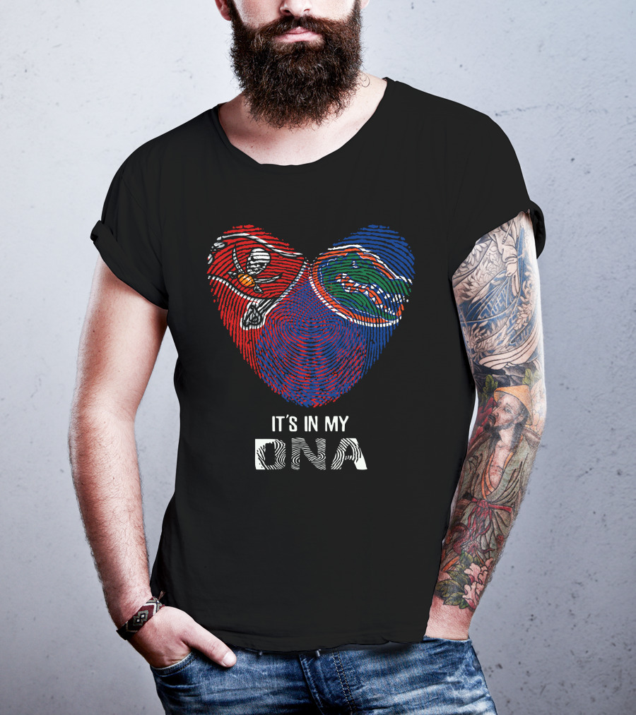 Buccaneers Gators Heart It's In My DNA T-Shirt