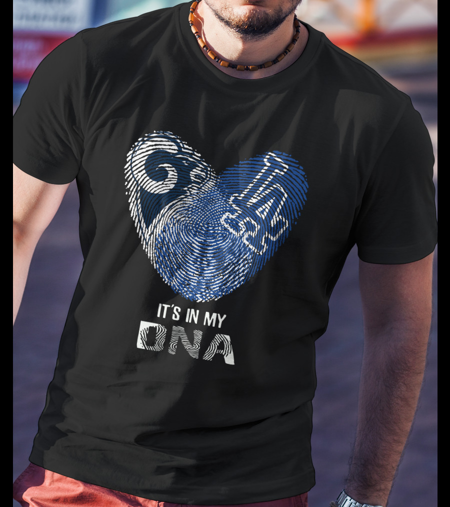 Rams Dodgers It's In My DNA Fingerprint Heart T-Shirt