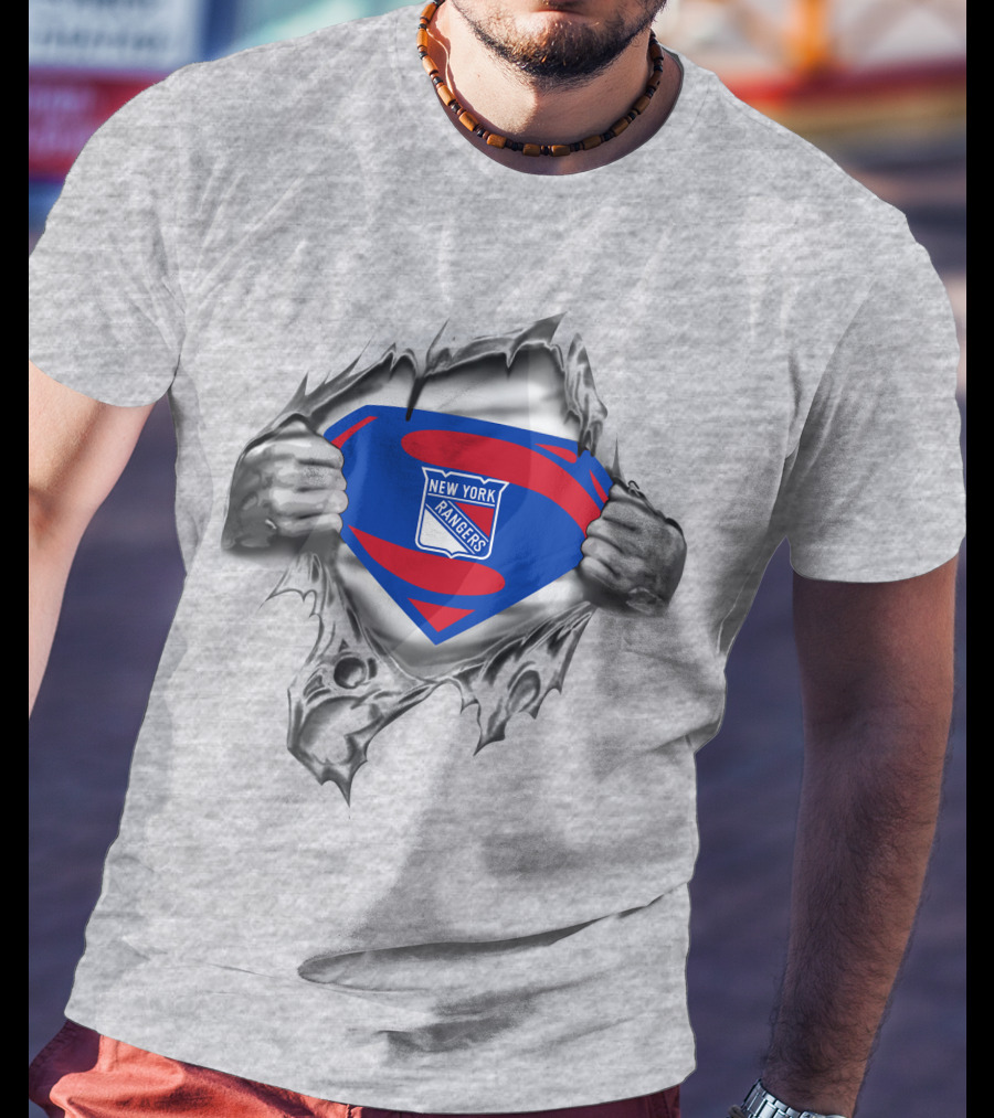 New York Rangers Superman Logo Mashup T-Shirt