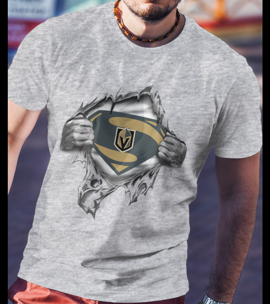 Vegas Golden Knights Superman Crest T-Shirt