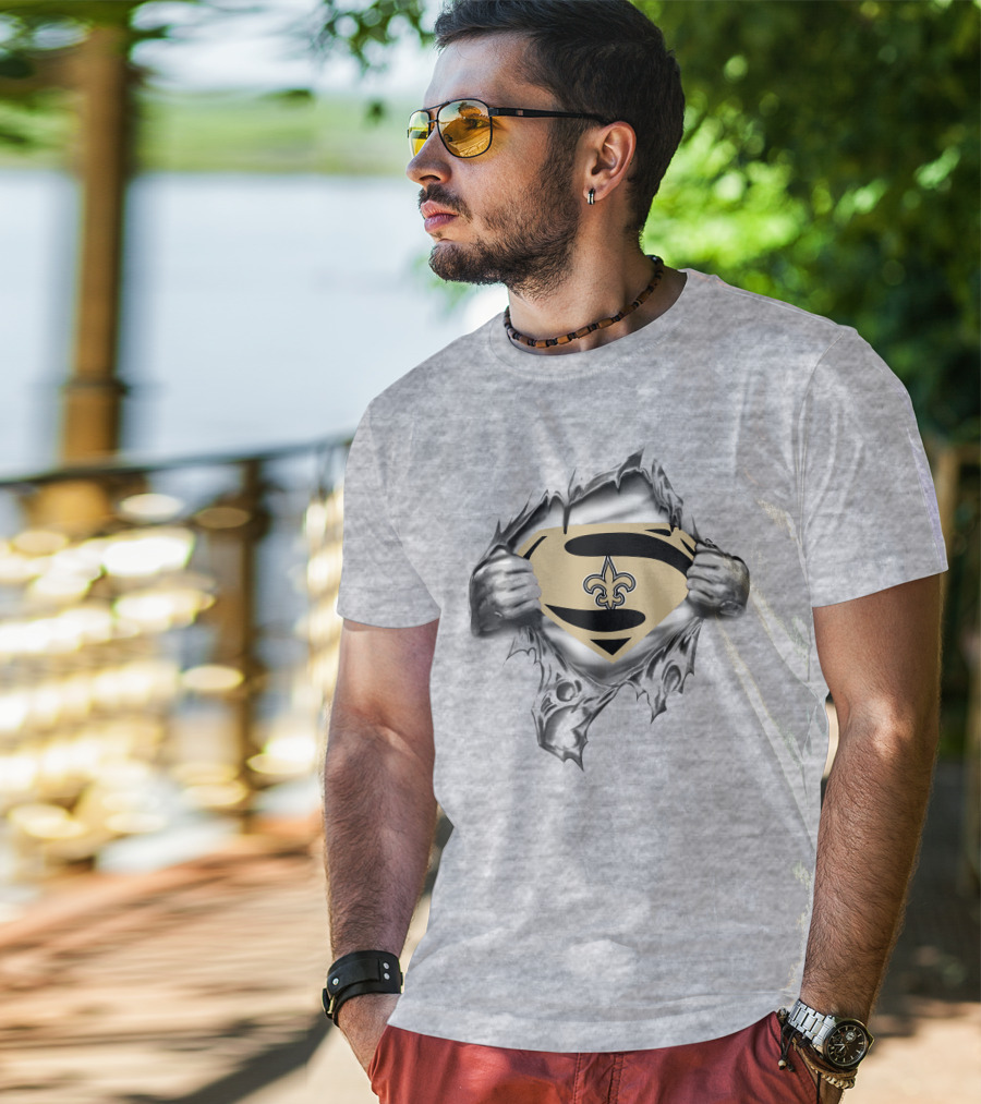 Saints Logo Super Hero Fleur-de-Lis Emblem T-Shirt