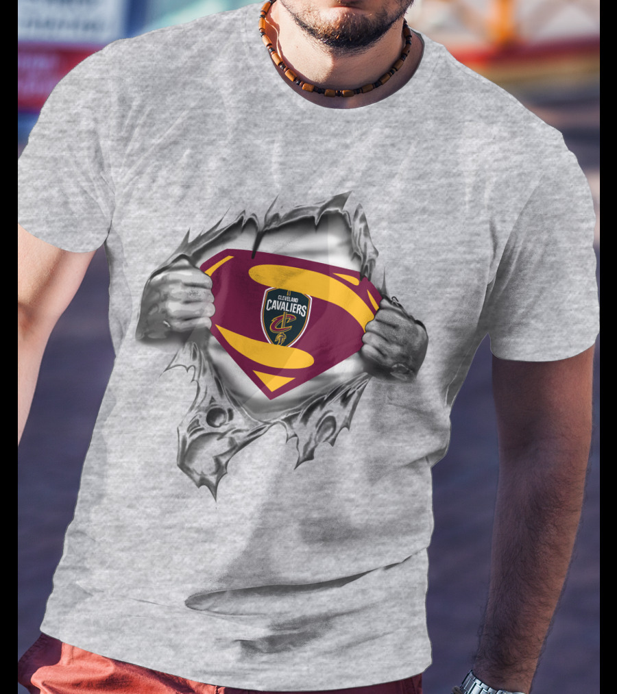 Cleveland Cavaliers Superman Logo Tear T-Shirt