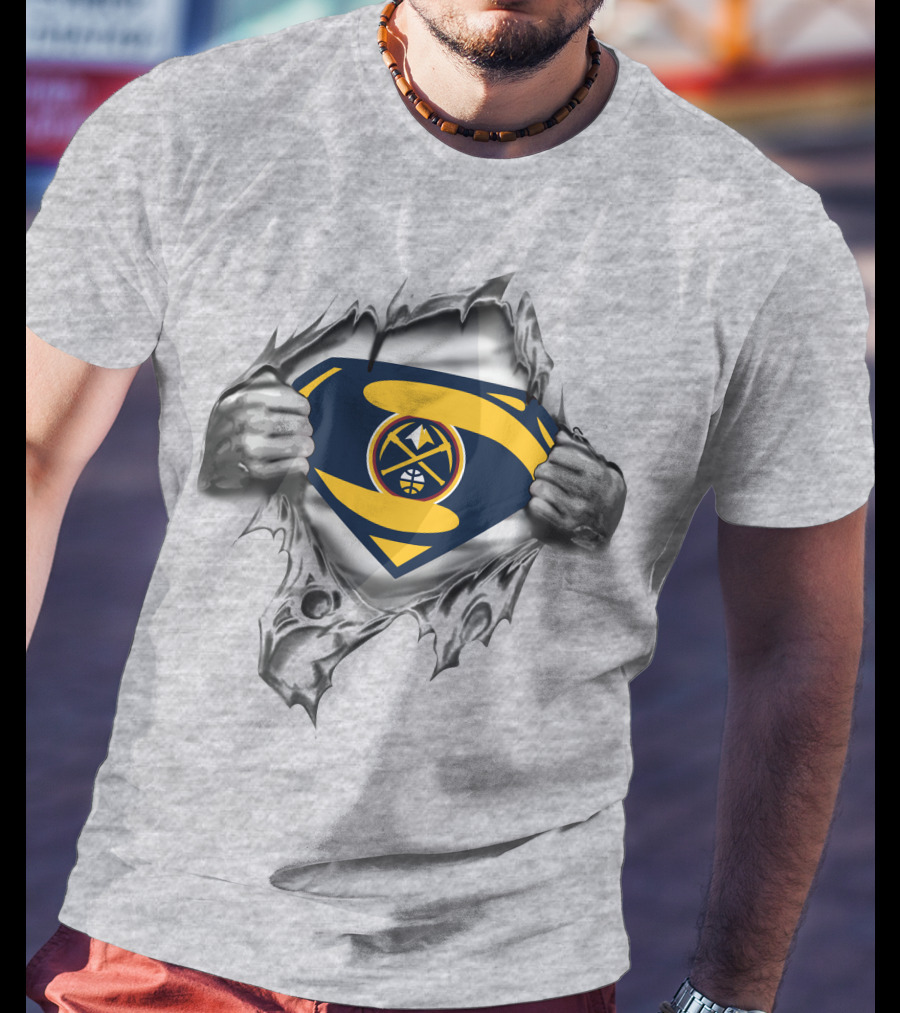 Denver Nuggets Superman Logo Burst T-Shirt