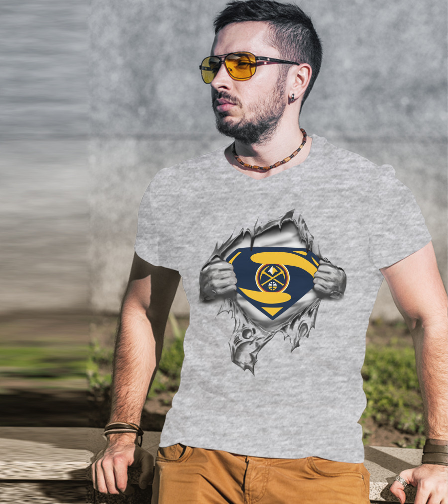Denver Nuggets Superman Logo Burst T-Shirt