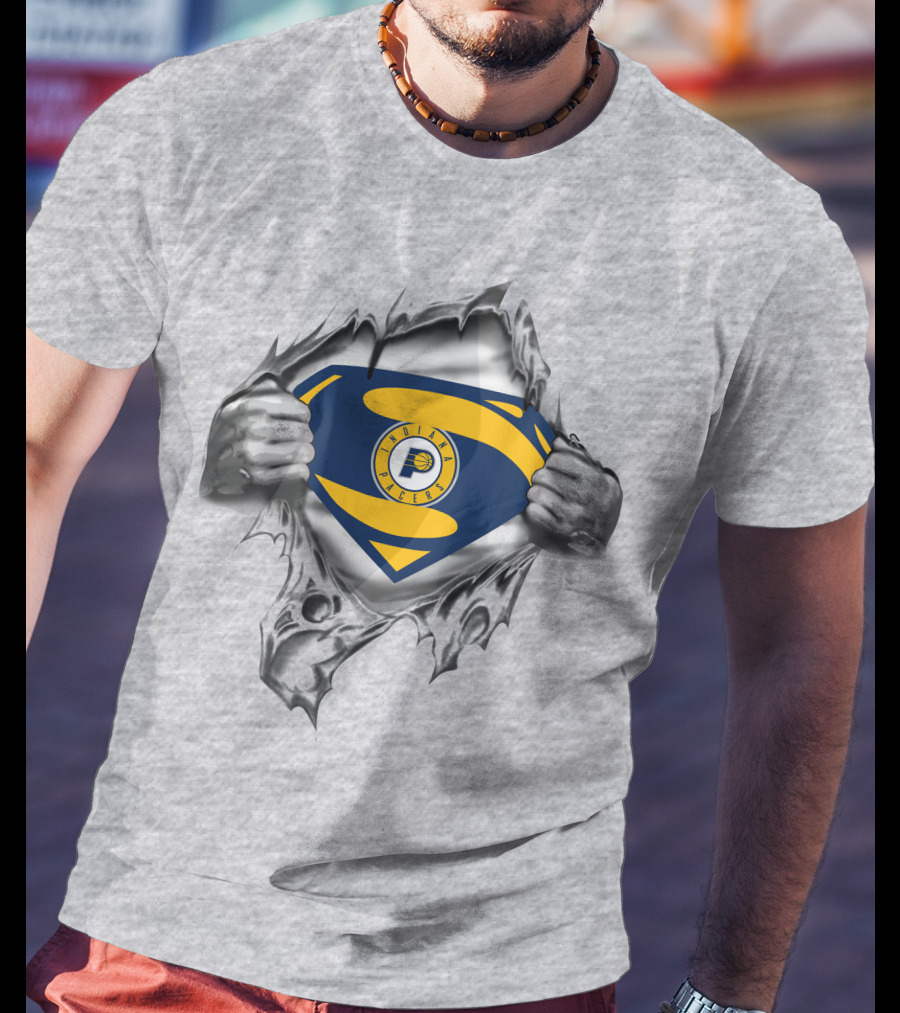 Indiana Pacers Superman Logo Tear T-Shirt
