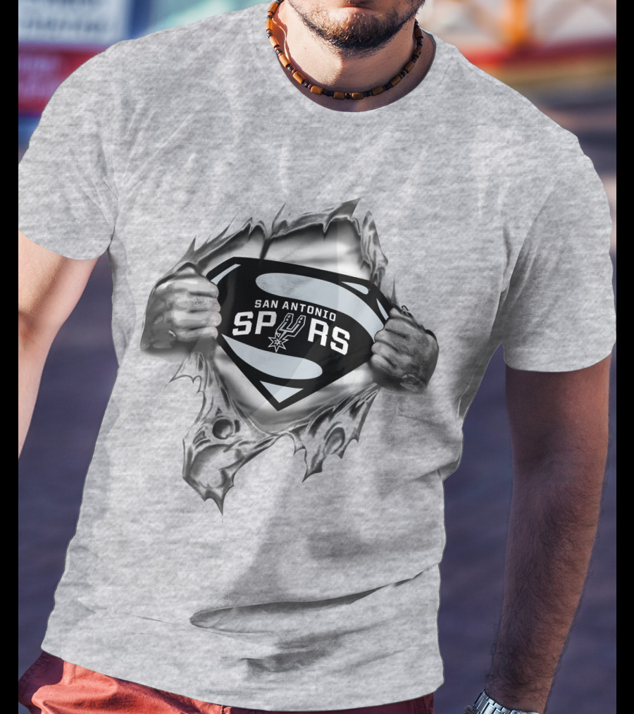 San Antonio Spurs Superman Logo Burst T-Shirt