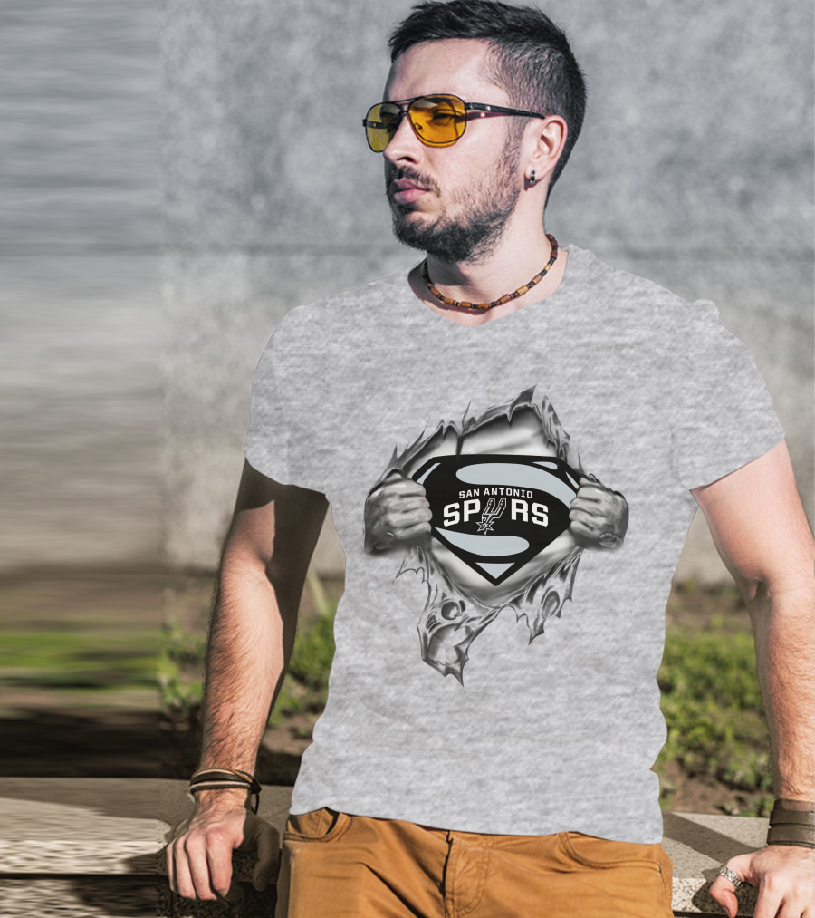 San Antonio Spurs Superman Logo Burst T-Shirt
