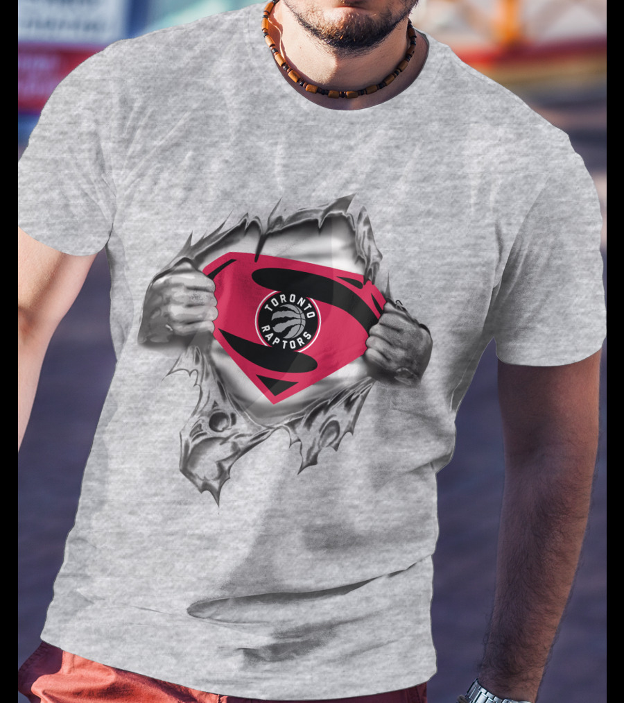 Toronto Raptors Superman Emblem Basketball Team T-Shirt