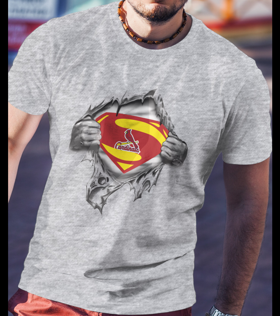 St Louis Cardinals Superman Logo Mashup T-Shirt