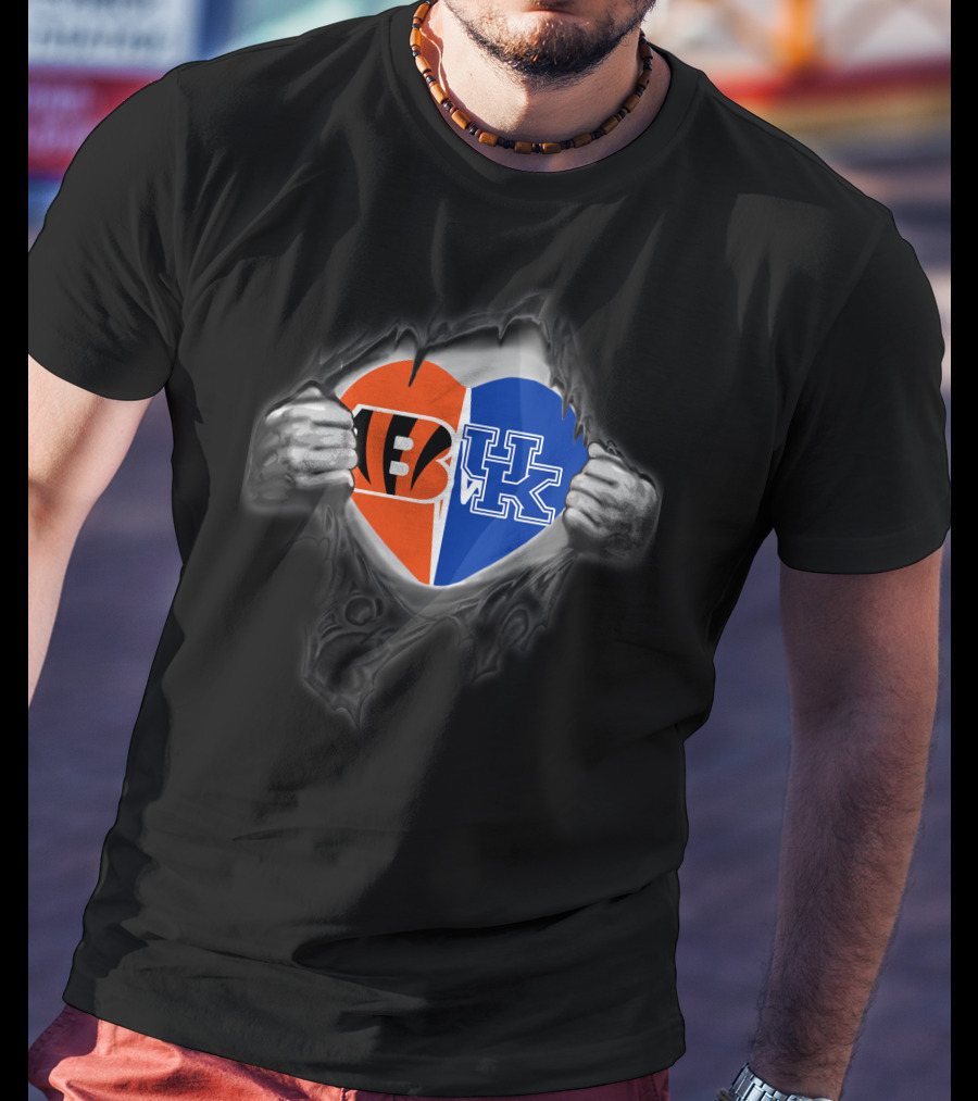 Bengals Kentucky UK Heart Logo T-Shirt