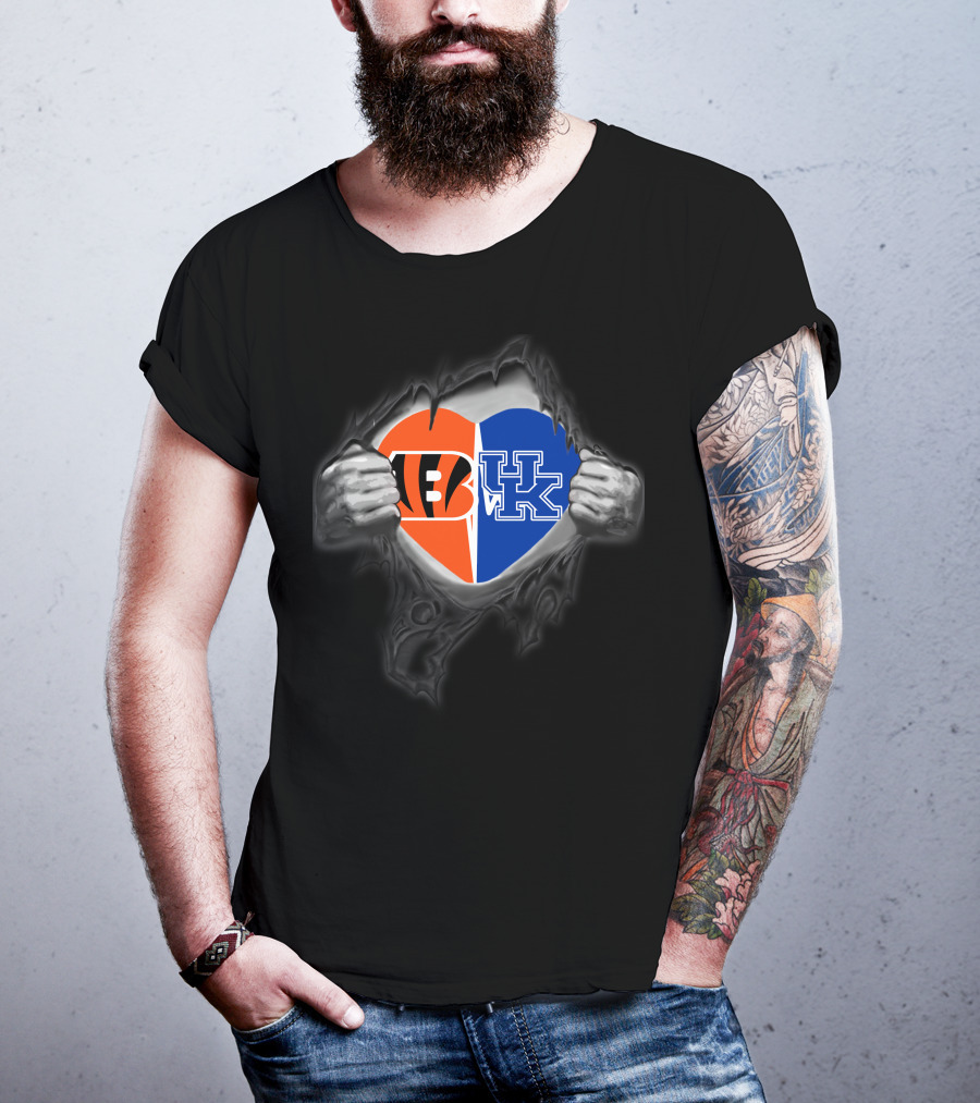 Bengals Kentucky UK Heart Logo T-Shirt