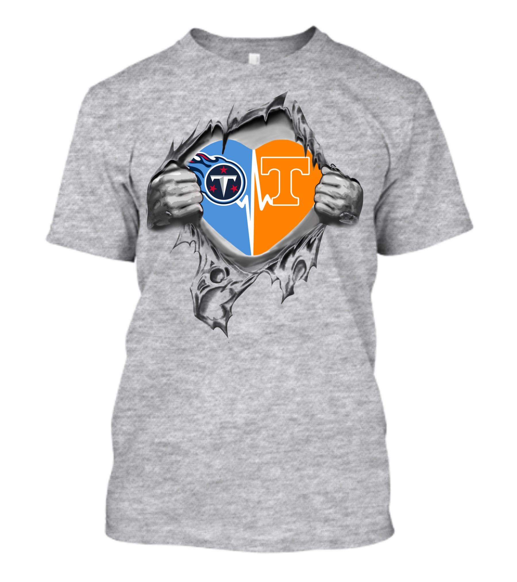 Titans Tennessee Heartbeat Passion And Pride T-Shirt