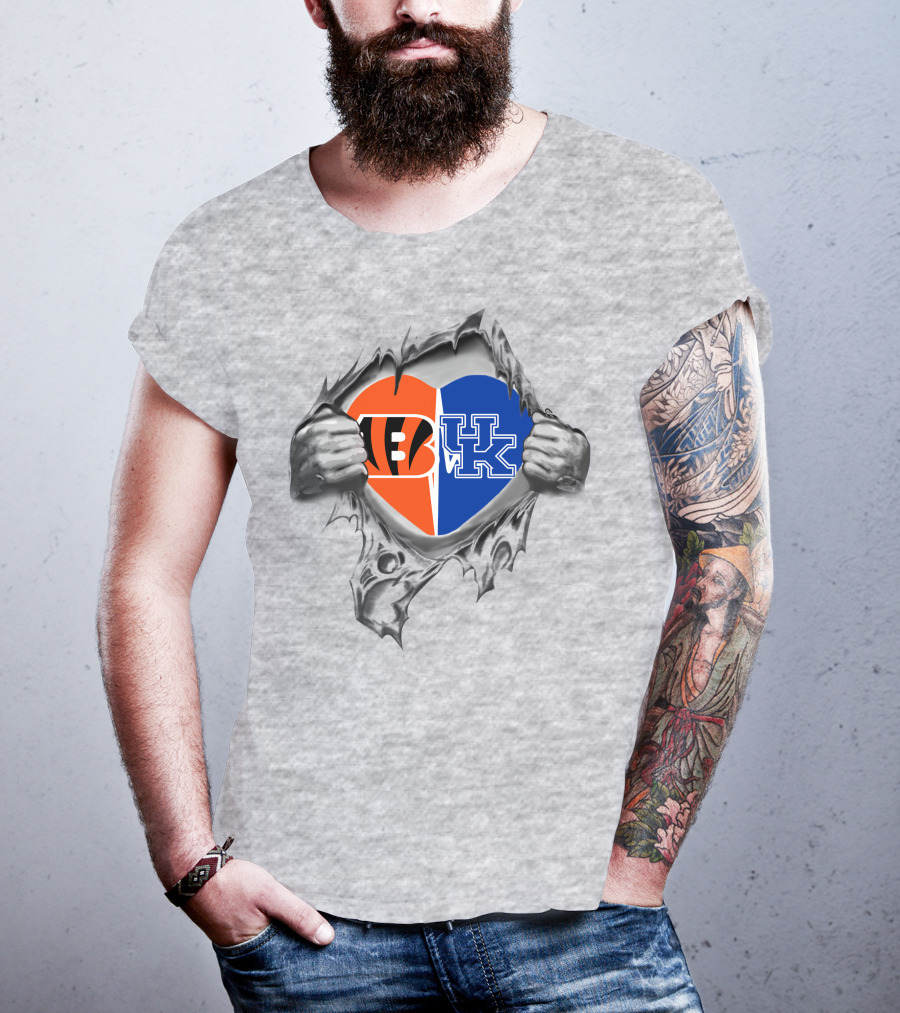 Bengals UK Kentucky Heart Split T-Shirt
