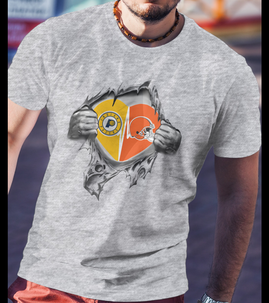 Browns Pacers Heartbeat Fan Passion T-Shirt