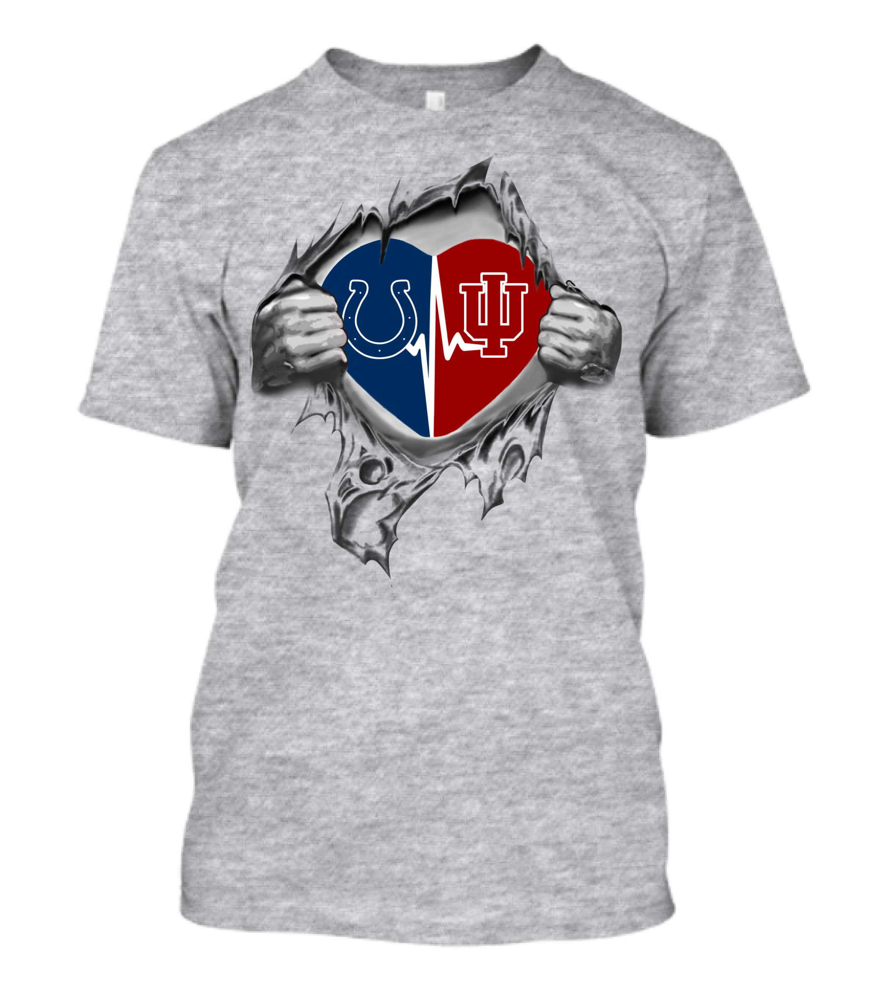 Colts IU Heartbeat Torn Open T-Shirt