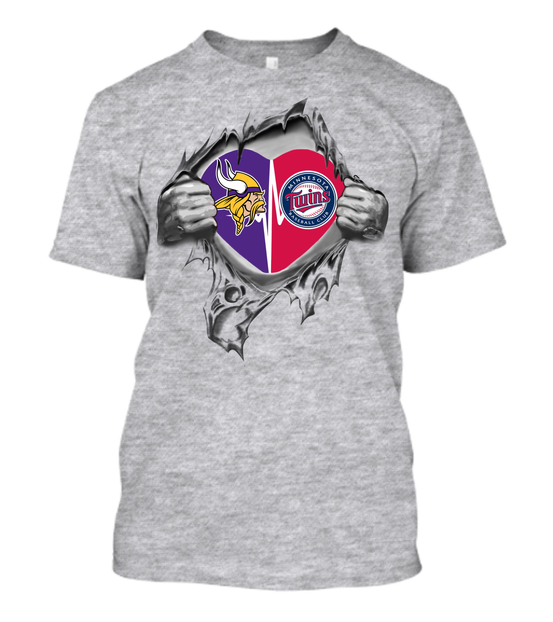 Vikings Twins Minnesota It's In My Heart T-Shirt