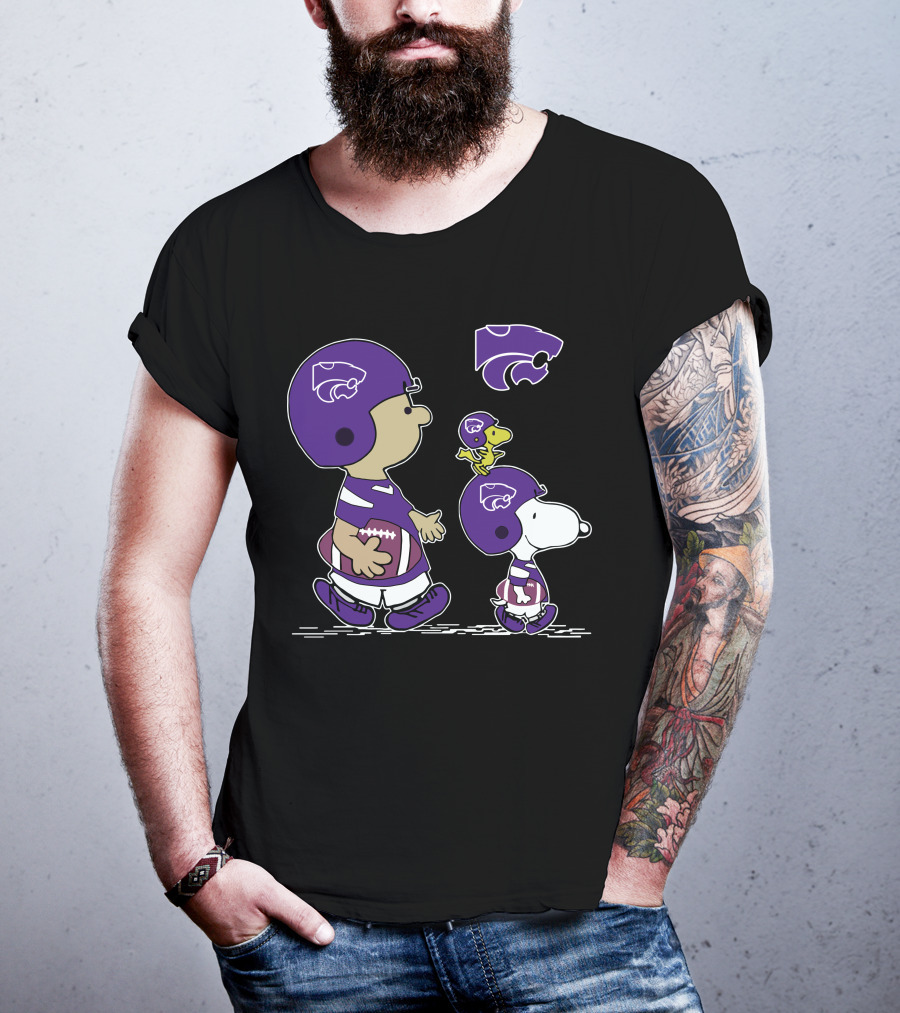 Kansas State Wildcats Snoopy Woodstock Football Team Spirit Fan Gear T-Shirt