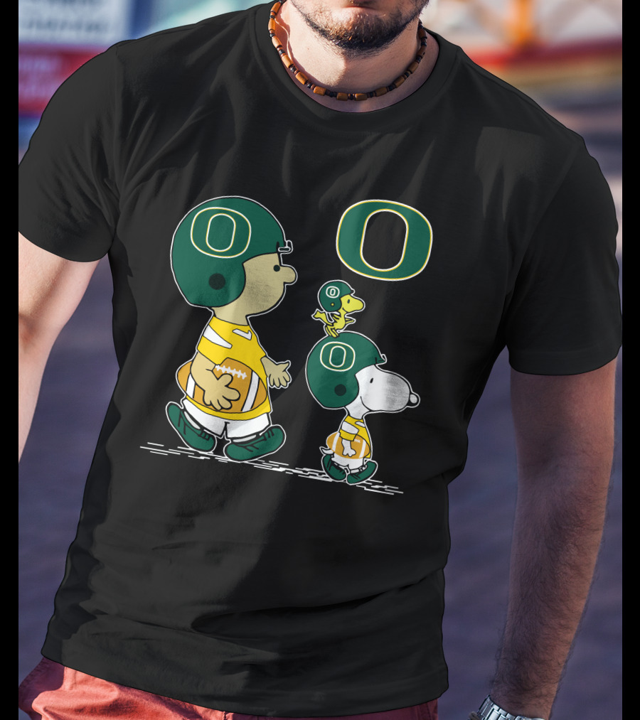 Oregon Ducks Snoopy Woodstock University Football Peanuts Charlie Brown T-Shirt