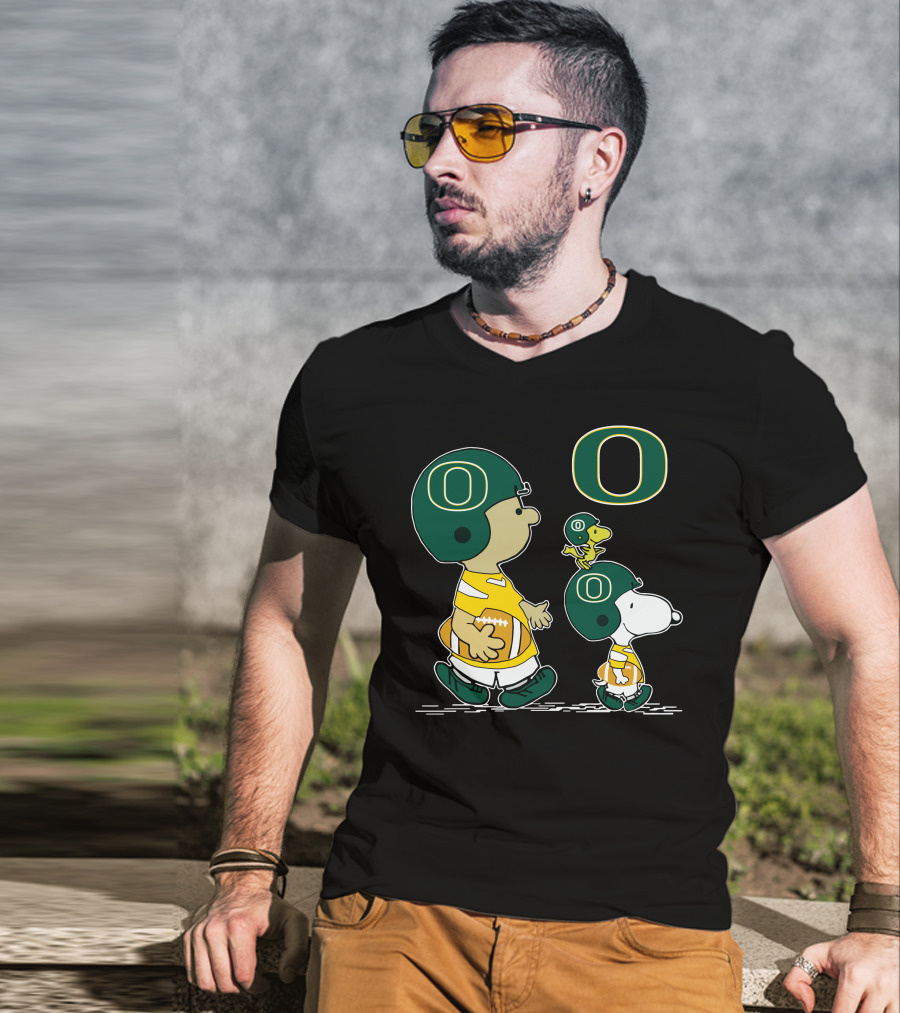 Oregon Ducks Snoopy Woodstock University Football Peanuts Charlie Brown T-Shirt