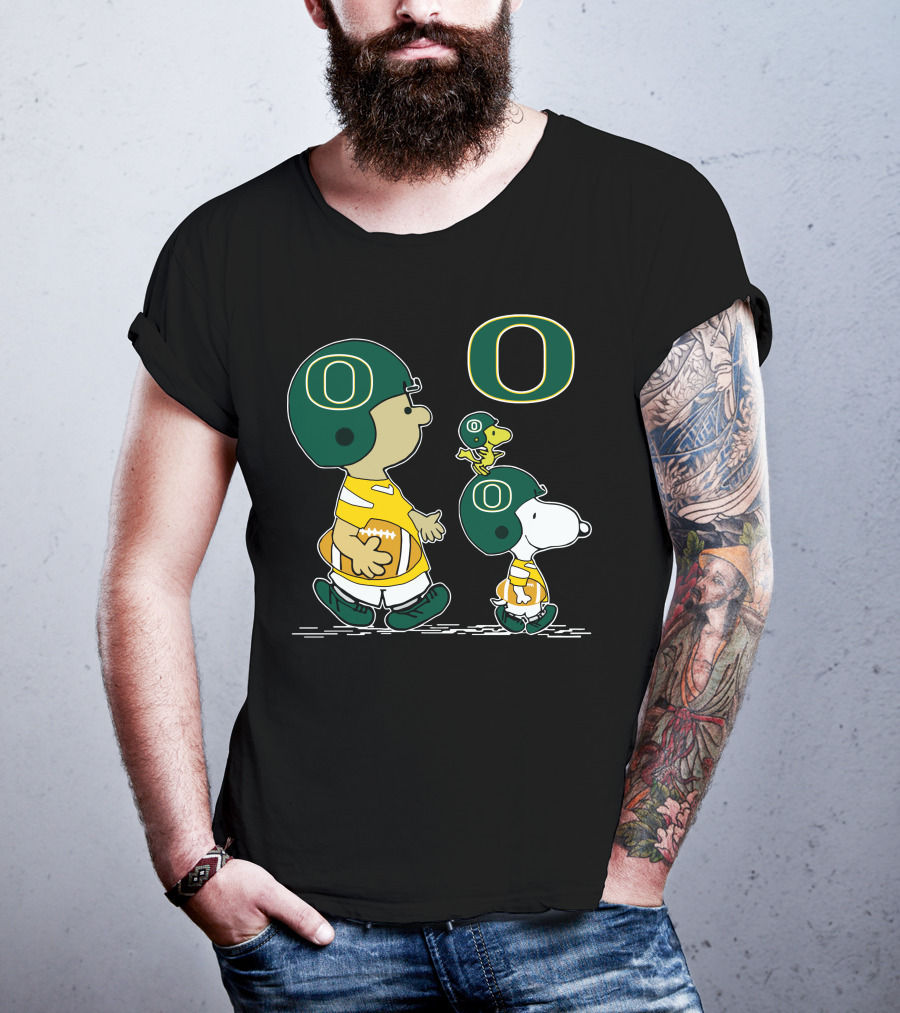 Oregon Ducks Snoopy Woodstock University Football Peanuts Charlie Brown T-Shirt