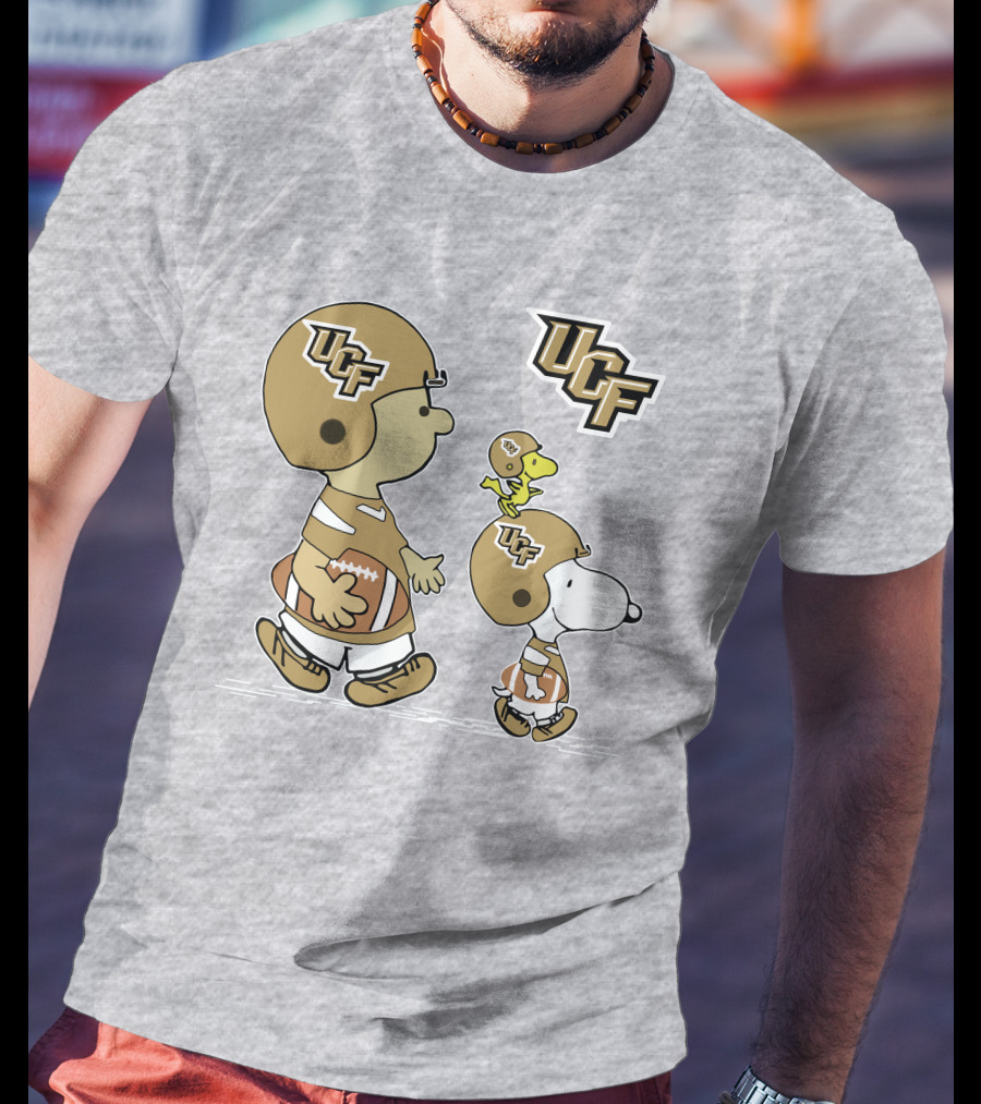 UCF Snoopy Football Charlie Woodstock Helmet Peanuts T-Shirt