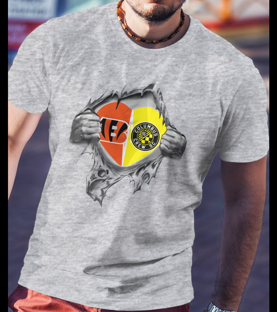 Bengals Columbus Crew SC Heart T-Shirt