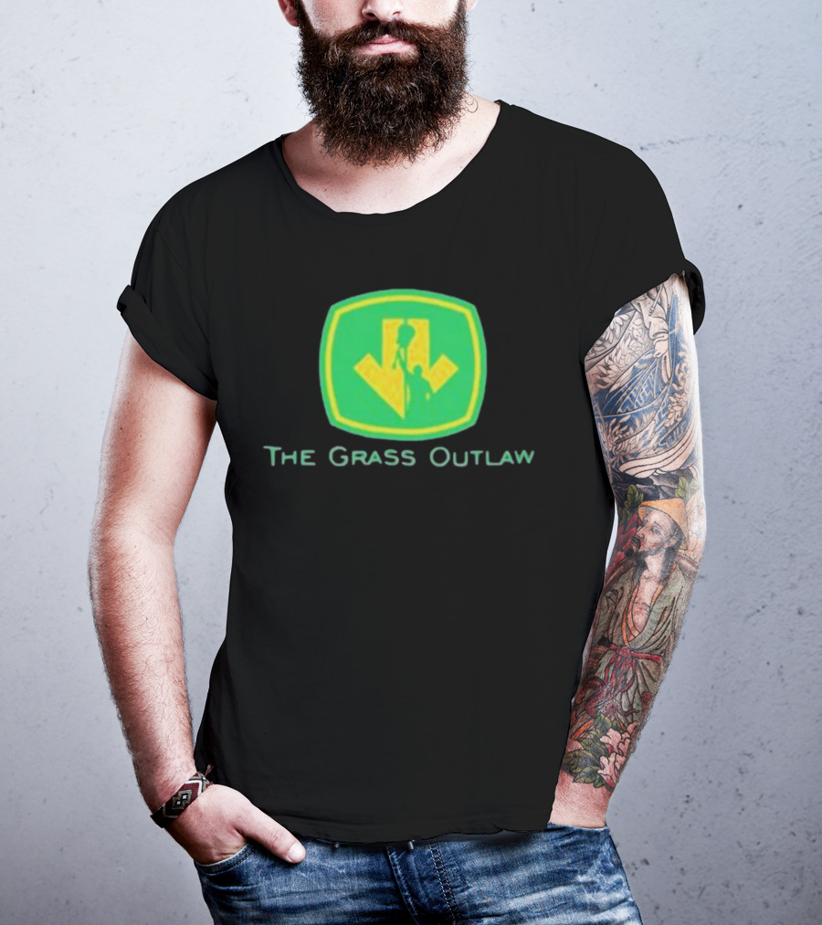 Box Of Gimmicks Merch The Grass Outlaw Green Shield Arrow T-Shirt