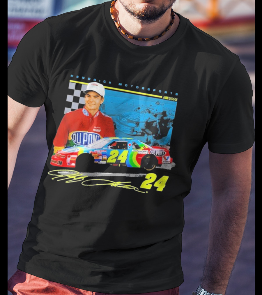 Jeff Gordon DuPont NASCAR 24 Hendrick Motorsports Legends Car Racing Team Collection T-Shirt