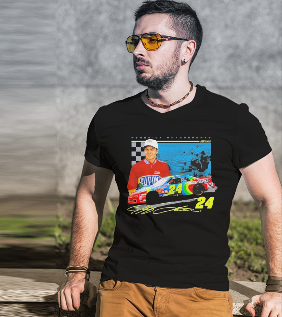 Jeff Gordon DuPont NASCAR 24 Hendrick Motorsports Legends Car Racing Team Collection T-Shirt