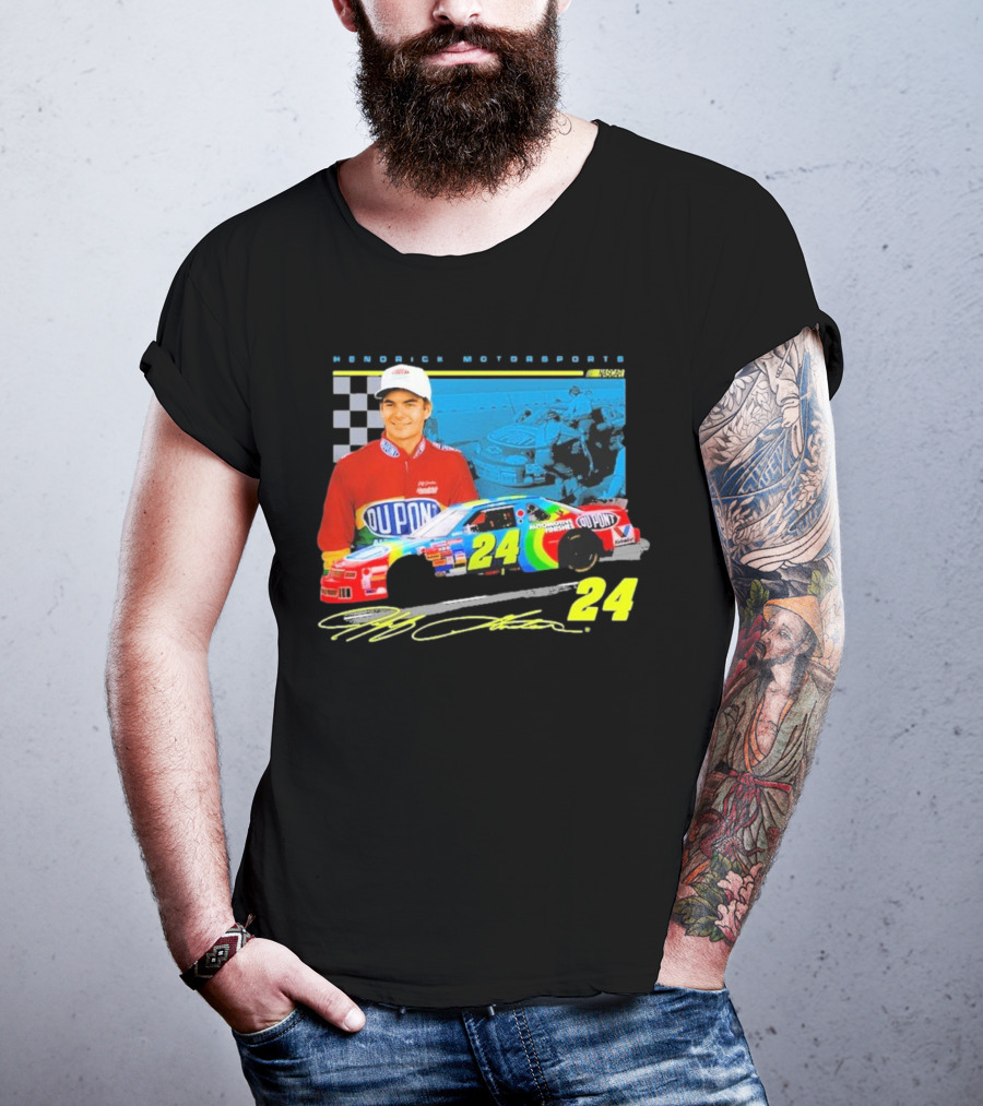 Jeff Gordon DuPont NASCAR 24 Hendrick Motorsports Legends Car Racing Team Collection T-Shirt
