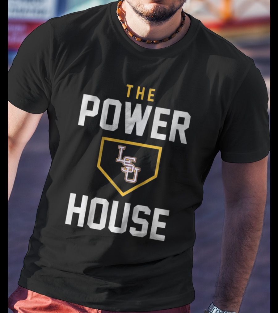 LSU Baseball The Powerhouse Home Plate T-Shirt